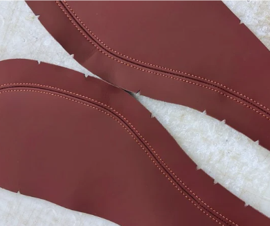 Leather strips detail